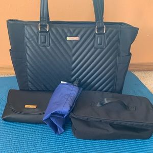 Minkee Blue Ella Tote 2.0 bundle